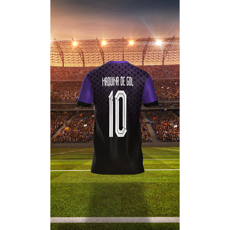 Estampa Roxa e Preta com Padrão Geométrico • Arte Vetorial para Sublimação e Camisas • Arquivo Digital Premium 2