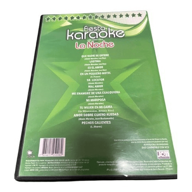 Karaoke Dvd Vcd Coleccion La Noche Original