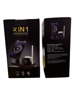 Cargador 5 En 1 Celular Watch Audifonos Sobremesa