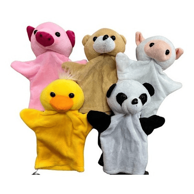 Set Marionetas Peluche Animales Granja Y Mas