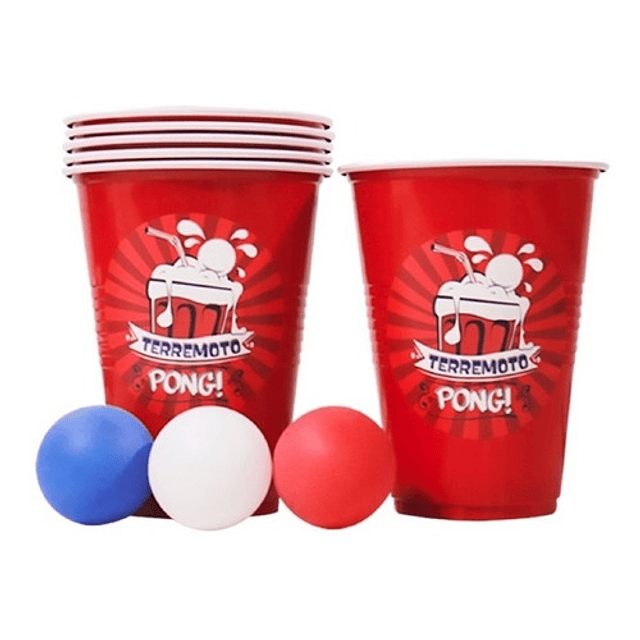 Kit Vasos Juego Pong +terremoto Pipeño Las Pipas De Einstein
