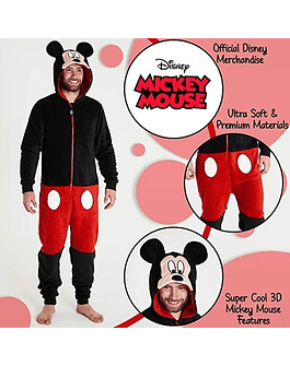 Disney Mickey Mouse Pijama Hombre Entero  Una Pieza Original