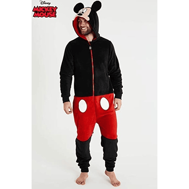 fusión cubierta Ejecución Disney Mickey Mouse Pijama Hombre Entero Una Pieza Original