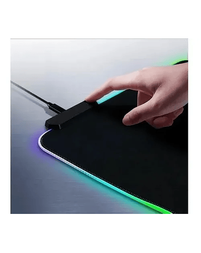 Mousepad Gamer Led 7 Colores Xl Rgb Usb 30x30cm Negro /8182