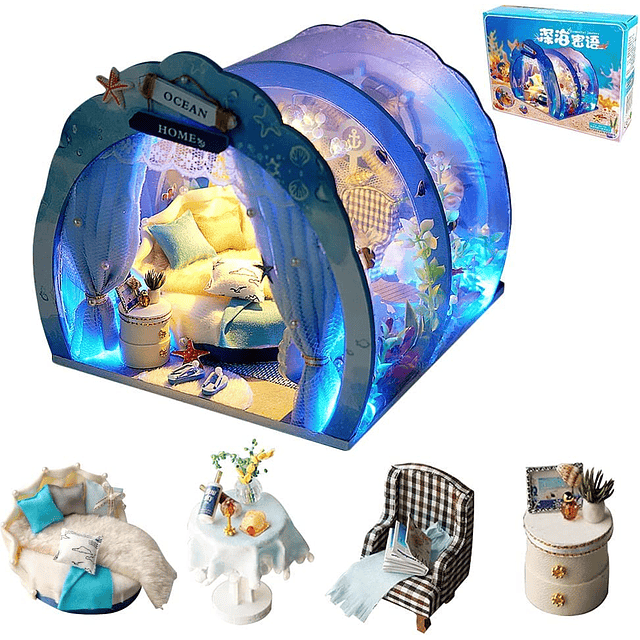 Casa de muñecas Mini túnel oceánico DIY 