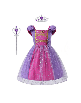 Amazon-Disfraz de princesa Rapunzel niña 110 cms