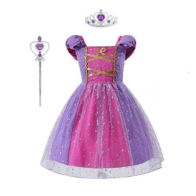 Amazon-Disfraz de princesa Rapunzel niña 110 cms