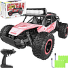 Bezgar 17 - Automóvil a control remoto de juguete escala 1:14, tracción a 2 ruedas, velocidad máxima de 12.4 millas por hora, juguete eléctrico de camioneta monstruo todoterreno a...