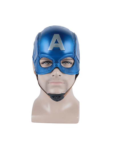 Máscara de Capitán América de la guerra Civil 3, casco de látex de PVC suave, Cosplay de Steven Rogers, superhéroe, utilería para fiesta de Halloween