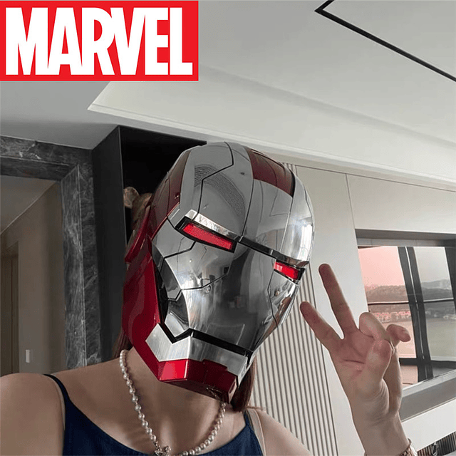 Casco de Marvel Iron Man Autoking 1:1, Cosplay MK5, Contr...