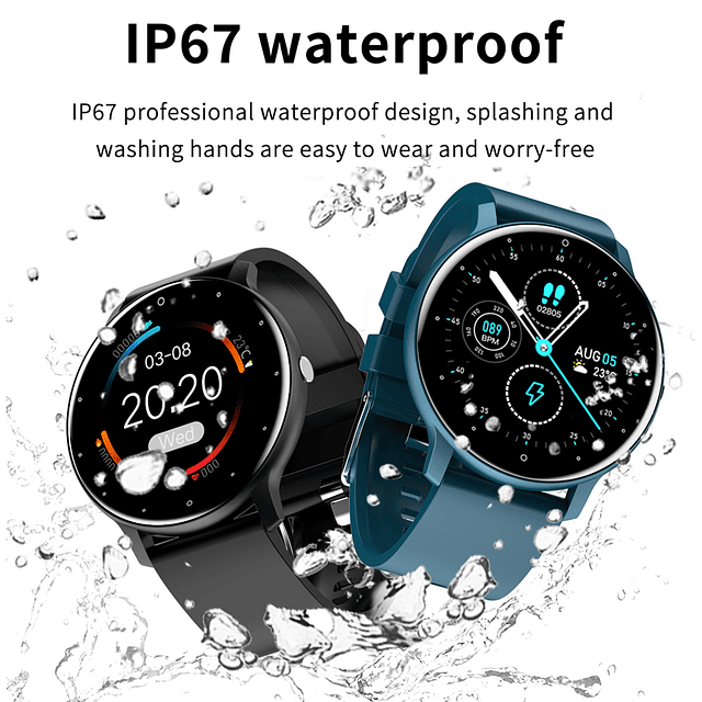LIGE-Smartwatch Sports monitor de presión arterial, sueño y actividad, podómetro, Android e iOS 