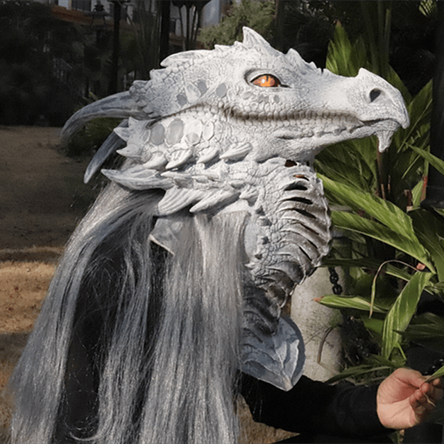 Máscara de cabeza de dragón realista