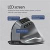 Ratón inalámbrico Vertical Bluetooth con pantalla OLED, recargable por USB, RGB, para ordenador, portátil, tableta, ergonomía, Gaming