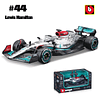 Bburago 1:43 2022 F1 mercedes-amg W13 #44 Hamilton #63 George Russell, coche de juguete de aleación, modelo de coche súper fórmula fundido a presión
