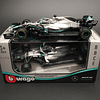 Bburago 1:43 2021 Mercedes F1 W12 E Performance #44 #77 vehículo de lujo de aleación fundido a presión coches modelo de juguete colección regalo