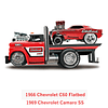Maisto 1:64 Chevrolet Ford transport truck combination transport transpaleta static alloy car model colección de juguetes para niños