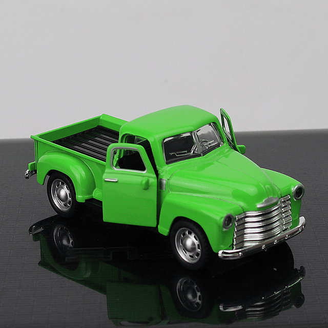 Coche Pickup clásico para niños, modelo de simulación de aleación fundida, vehículo extraíble, Colección, 1/32