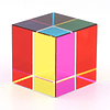Cubo de Color Prisma de 40mm (1,57 pulgadas), tres colores primarios, ciencia Popular, experimento de Color óptico, juguetes para el hogar, juguete Neocubes de Color