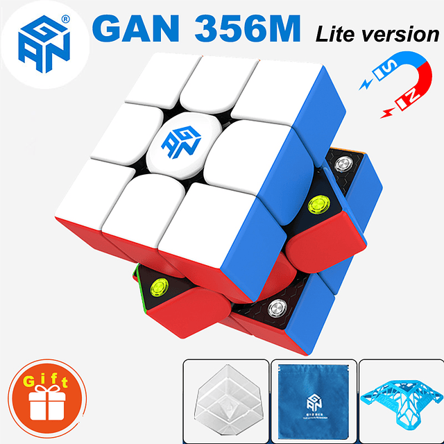 GAN-Cubo mágico magnético de 356M, GAN 356 RS (sin imán), 3x3, rompecabezas profesional de 3x3 velocidades, juguete GAN356M Original