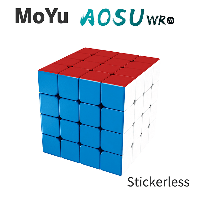 MoYu Aosu 4x4 WRM Cubo mágico magnético sin pegatinas juguetes Fidget profesionales MOYU AOSU WR M 4x4 Cubo mágico rompecabezas