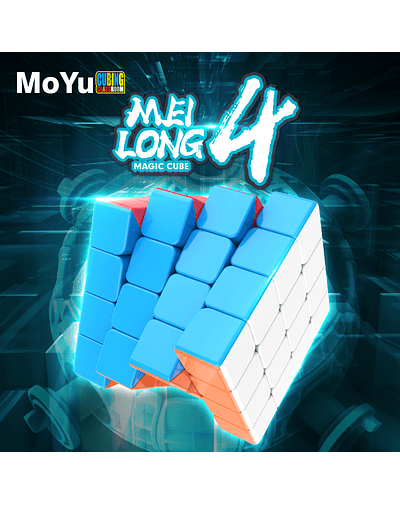 Moyu Meilong 4x4 Magic Speed Cube Stickerless Professional MFJS Meilong 4 Fidget Toys, Cubo mágico, rompecabezas