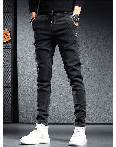 Pantalones vaqueros Cargo para hombre, ropa de calle, pantalones bombachos holgados, color negro y gris, primavera y verano