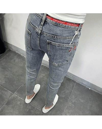 Pantalones vaqueros rasgados para hombre, pantalón holgado de marca de moda, elásticos y finos, estilo harem coreano, para verano, 2022