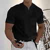 Camiseta de manga corta para hombre, Polo informal de algodón con cuello en V, transpirable, S-5XL, novedad de verano 2022