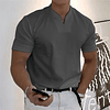 Camiseta de manga corta para hombre, Polo informal de algodón con cuello en V, transpirable, S-5XL, novedad de verano 2022