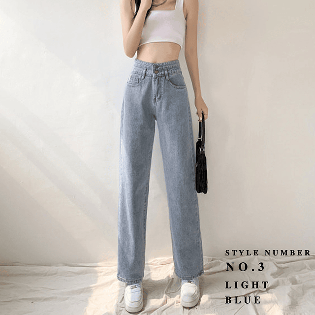 Pantalones vaqueros holgados Vintage para mujer, ropa de calle de cintura alta, moda coreana, Y2k