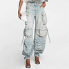 Pantalones vaqueros desgastados de algodón para mujer, Pantalón recto, ropa y2k, moda coreana, Primavera, 2023