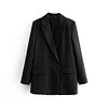 Chaqueta de manga larga con doble botonadura para mujer, abrigo Vintage con bolsillos, ropa de oficina a la moda, Primavera, 2023