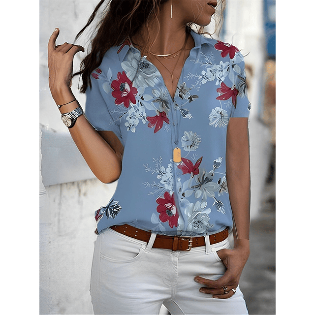 Blusa informal de Chifón con cuello vuelto para mujer, camisa elegante para el trabajo, talla grande 5XL, 2023