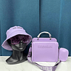 Bolsos de diseñador de cuero PU para mujer, conjunto de bolsos de hombro y gafas de sombrero, bolso de mano cruzado de lujo con sombras de sombrero, novedad de verano 2022