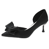 Zapatos de tacón fino con lazo para mujer, calzado elegante de fiesta sin cordones, punta estrecha, Color azul, 2023