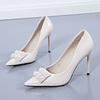 Zapatos de tacón alto puntiagudos para mujer, sandalias poco profundas de 8 Cm a la moda, de diseñador, para boda, novedad de 2022