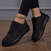 TUINANLE-Zapatillas deportivas de malla para mujer, zapatos planos informales con cordones, transpirables y gruesos, color blanco