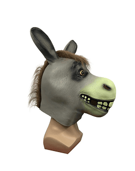 Máscara de látex con cabeza de burro de Shrek