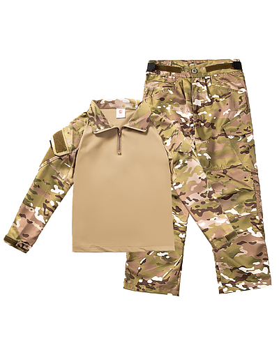 Uniforme de camuflaje de algodón elástico transpirable para niños, ropa CS con múltiples bolsillos, traje especial de entrenamiento y caza