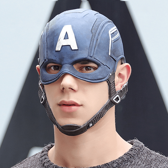 Máscaras de látex de superhéroe casco de capitán America