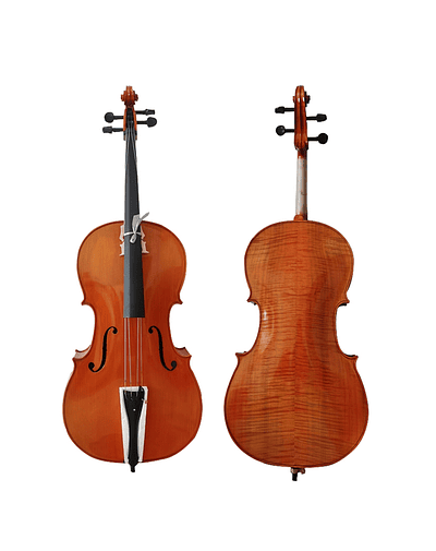 SevenAngel-violonchelo de madera maciza, instrumento Musical profesional, tamaño antiguo, Natural, flameado, 4/4, 3/4, 1/2, 1/4