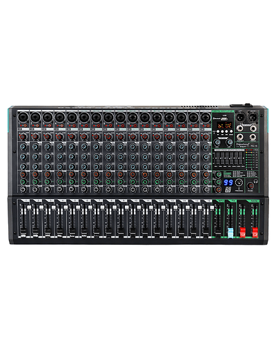 Consola de mezcla Depusheng PA16, mezclador de Audio profesional para DJ, tablero de sonido, interfaz de sistema de escritorio, 16 canales, Digital, 99 efectos de reverberación