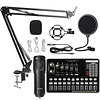 Micrófono condensador profesional BM 800 con cable, Bluetooth V10 PRO, tarjeta de sonido, PC, ordenador, teléfono, Karaoke, juegos en vivo, nuevo Audio