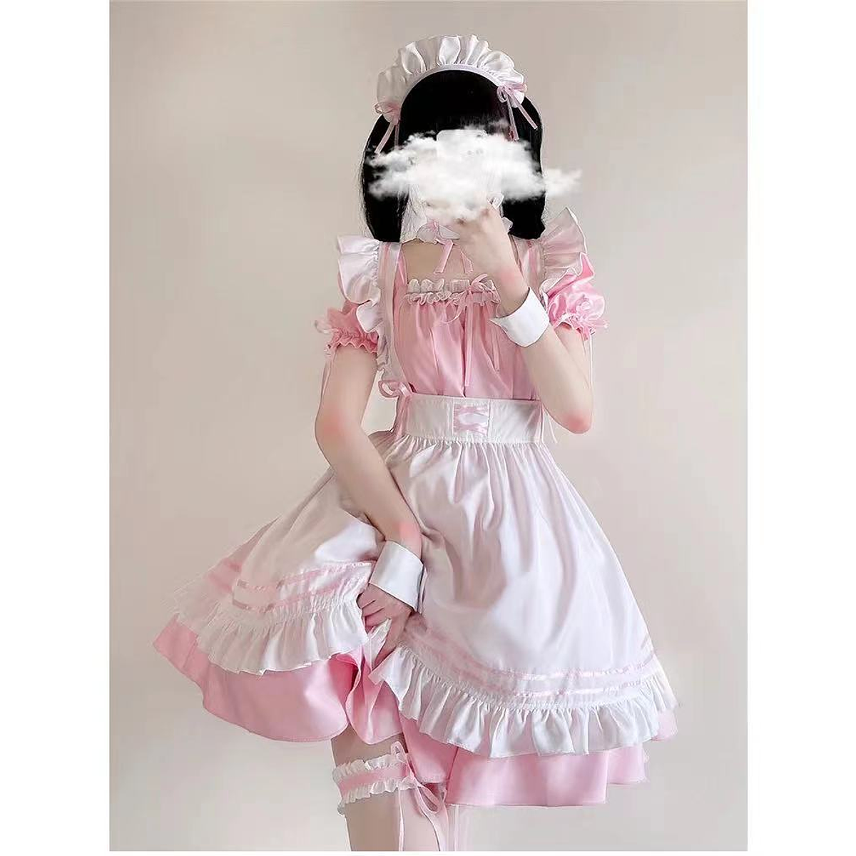 Lolita Cute Maid Girls Costumes Traje Traje Japonês Animação Show