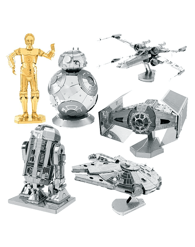 Exclusivo Puzzle Star Wars Figuras Metal en 3d Coleccionables