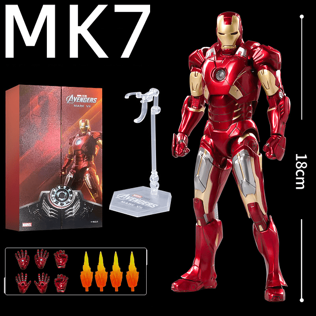 Zd Toys-figura de acción de Iron Man, modelo Original de Marvel Legends, MK42, MK43, War Machine 1/10, MK50, MK2, MK3, MK4, MK5, MK6, MK7, Tony Stark