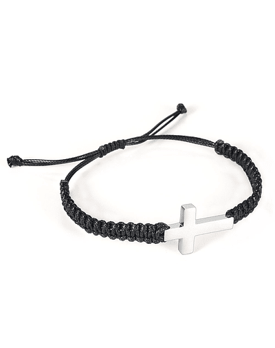 Pulsera cruzada de acero inoxidable para hombre y mujer Protección