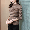 Suéter de Cuello medio alto para mujer, suelto versátil con capa inferior Otoño, invierno, 2023