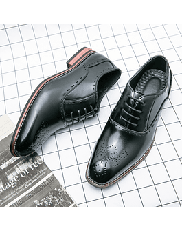 Zapatos de cuero formales de negocios para hombre, Oxford, clásicos, italianos, elegantes, de oficina, alta calidad