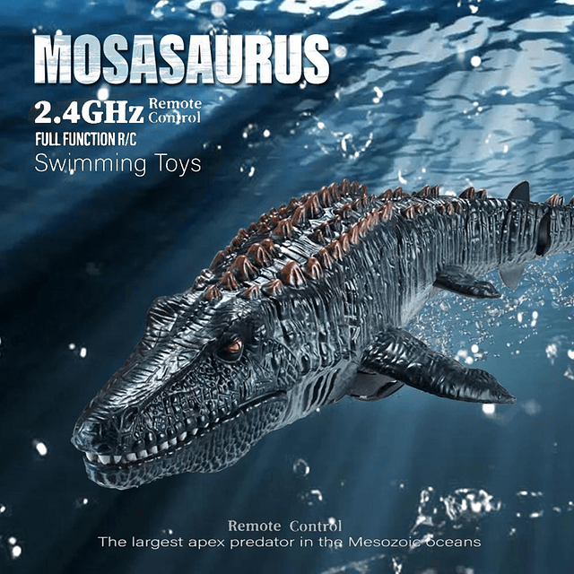 Mosasaurus- Marino a Control remoto 2,4G con luz Resistente al agua